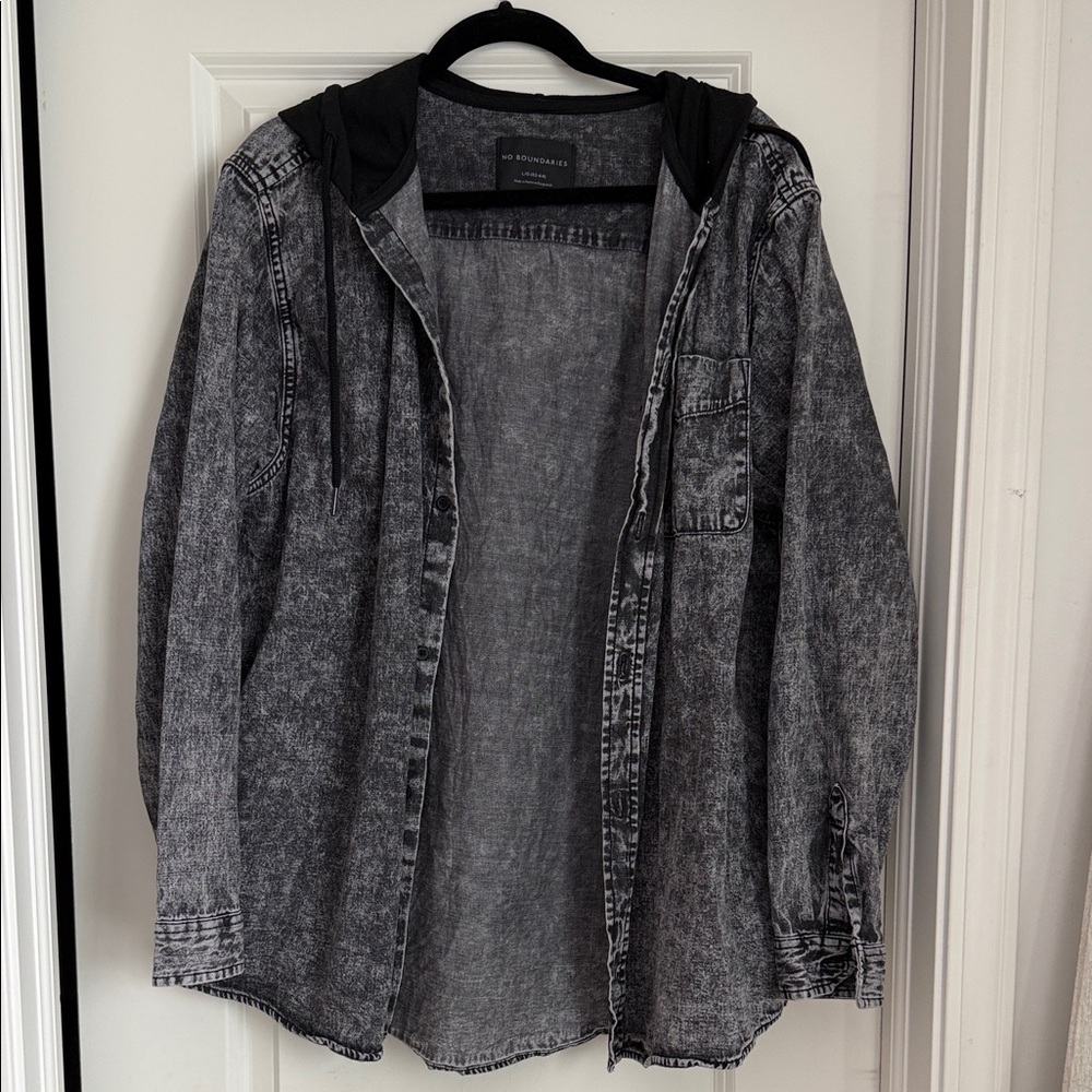 No Boundaries Charcoal Hooded Jacket
